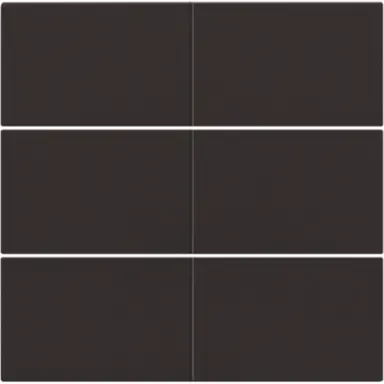 Niko 124-60050 afwerkingsset voor 6-voudige potentiaalvrije drukknop 24 V dark brown coated