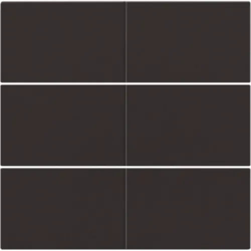 Niko 124-60050 afwerkingsset voor 6-voudige potentiaalvrije drukknop 24 V dark brown coated