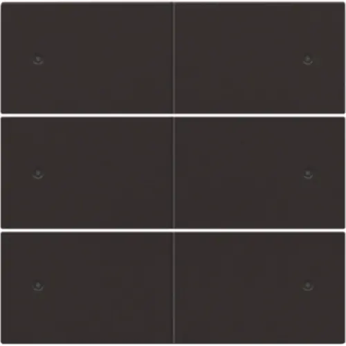 Niko 124-60150 afwerkingsset voor 6-voudige potentiaalvrije drukknop 24 V met LED's dark brown coated