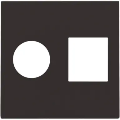 Niko 124-65702 centraalplaat 1-voudig Coax en RJ45 dark brown coated