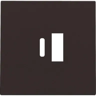 Niko 124-68002 afwerkingsset voor dubbele smart USB-A en USB-C lader dark brown coated