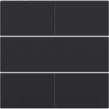 Niko 161-40050 afwerkingsset voor 4-voudige potentiaalvrije drukknop 24 V black coated