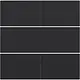Niko 161-40050 afwerkingsset voor 4-voudige potentiaalvrije drukknop 24 V black coated