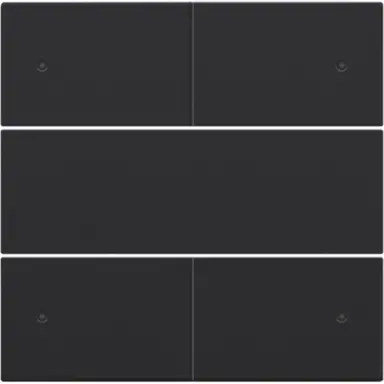 Niko 161-40150 afwerkingsset voor 4 voudige potentiaalvrije drukknop 24 V met LED's black coated