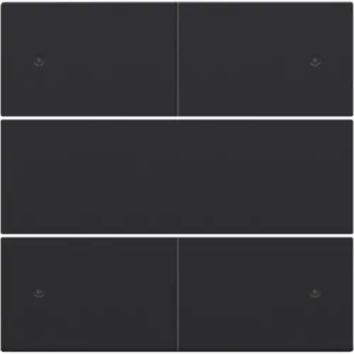 Niko 161-40150 afwerkingsset voor 4 voudige potentiaalvrije drukknop 24 V met LED's black coated