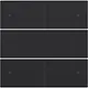Niko 161-40150 afwerkingsset voor 4 voudige potentiaalvrije drukknop 24 V met LED's black coated