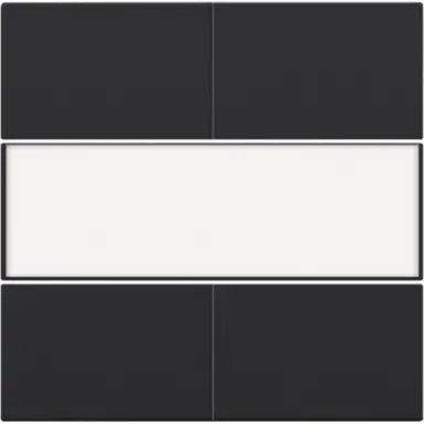 Niko 161-40250 afwerkingsset voor viervoudige potentieelvrije drukknop 24V met tekstveld black coated