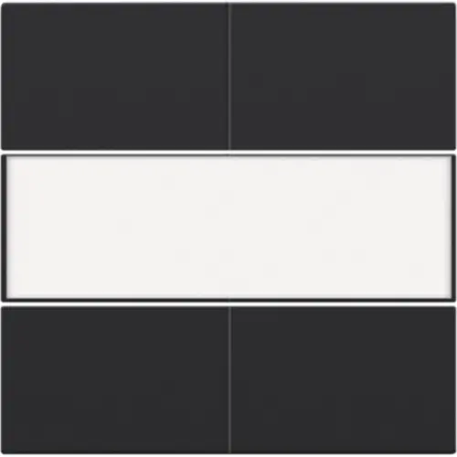 Niko 161-40250 afwerkingsset voor viervoudige potentieelvrije drukknop 24V met tekstveld black coated