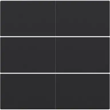 Niko 161-60050 afwerkingsset voor 6-voudige potentiaalvrije drukknop 24 V black coated