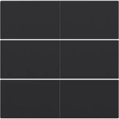Niko 161-60050 afwerkingsset voor 6-voudige potentiaalvrije drukknop 24 V black coated