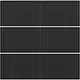 Niko 161-60050 afwerkingsset voor 6-voudige potentiaalvrije drukknop 24 V black coated
