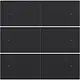 Niko 161-60150 afwerkingsset voor 6-voudige potentiaalvrije drukknop 24 V met LED's black coated