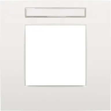 Niko 120-76101 afdekraam 1-voudig met tekstveld Intense white