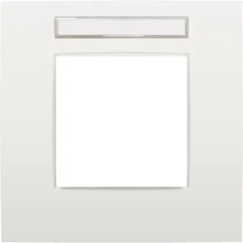 Niko 120-76101 afdekraam 1-voudig met tekstveld Intense white
