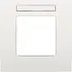 Niko 120-76101 afdekraam 1-voudig met tekstveld Intense white