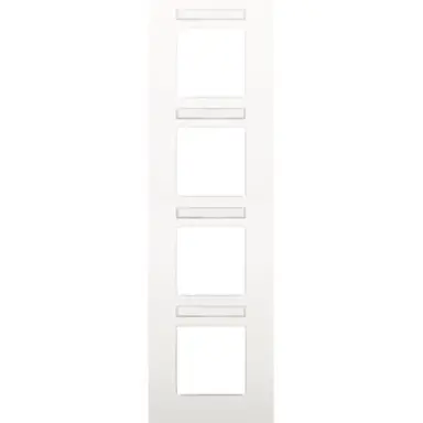 Niko 120-76401 afdekraam 4-voudig verticaal met tekstveld Intense white