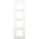 Niko 120-76401 afdekraam 4-voudig verticaal met tekstveld Intense white