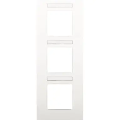 Niko 120-76701 afdekraam 3-voudig verticaal met tekstveld Intense white