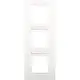 Niko 120-76701 afdekraam 3-voudig verticaal met tekstveld Intense white