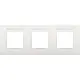 Niko 120-76702 afdekraam 3-voudig horizontaal met tekstveld Intense white