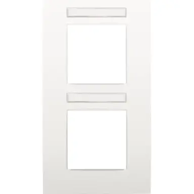 Niko 120-76801 afdekraam 2-voudig verticaal met tekstveld Intense white