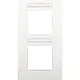 Niko 120-76801 afdekraam 2-voudig verticaal met tekstveld Intense white