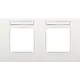 Niko 120-76802 afdekraam 2-voudig horizontaal met tekstveld Intense white