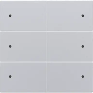 Niko 121-60150 afwerkingsset voor 6-voudige potentiaalvrije drukknop 24 V met LED's sterling coated