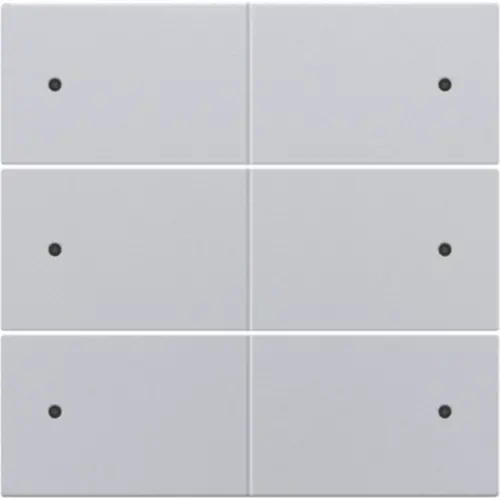 Niko 121-60150 afwerkingsset voor 6-voudige potentiaalvrije drukknop 24 V met LED's sterling coated