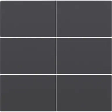 Niko 122-60050 afwerkingsset voor 6-voudige potentiaalvrije drukknop 24 V anthracite coated