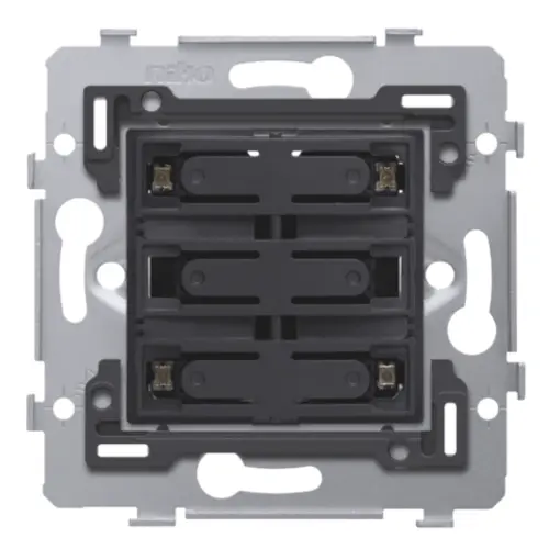 Niko 170-47171 sokkel voor 4-voudige potentiaalvrije drukknop 24 V N.O. met witte LED