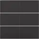 Niko 200-60050 afwerkingsset voor 6-voudige potentiaalvrije drukknop 24 V piano black coated