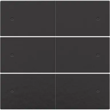 Niko 200-60150 afwerkingsset voor 6-voudige potentiaalvrije drukknop 24 V met LED's piano black coated