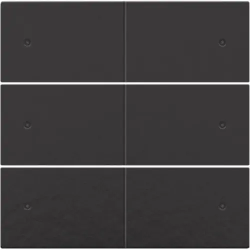Niko 200-60150 afwerkingsset voor 6-voudige potentiaalvrije drukknop 24 V met LED's piano black coated