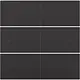 Niko 200-60150 afwerkingsset voor 6-voudige potentiaalvrije drukknop 24 V met LED's piano black coated