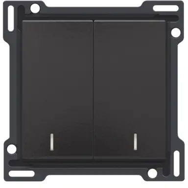 Niko 200-61507 schakelwip 2-voudig met controlevenster piano black coated