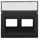 Niko 200-65400 centraalplaat 2-voudig tbv RJ draagring schuin met tekstveld piano black coated
