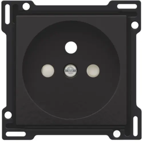 Niko 200-66601 afdekplaat voor wandcontactdoos met penaarde Belgie kindveilig piano black coated