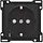 Niko 200-66908 afdekplaat voor wandcontactdoos randaarde kindveilig spanningsaanduiding piano black coated
