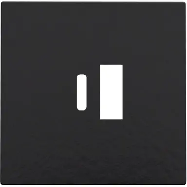 Niko 200-68002 afwerkingsset voor dubbele smart USB-A en USB-C lader piano black coated