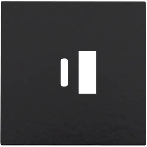Niko 200-68002 afwerkingsset voor dubbele smart USB-A en USB-C lader piano black coated