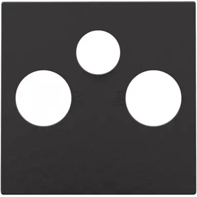 Niko 200-69551 centraalplaat coax/sat piano black coated