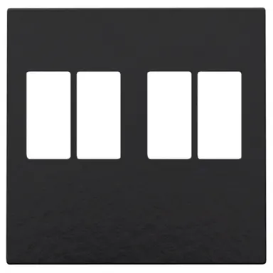Niko 200-69701 centraalplaat 2-voudig voor mono luidspreker aansluitdoos piano black coated