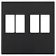 Niko 200-69701 centraalplaat 2-voudig voor mono luidspreker aansluitdoos piano black coated