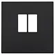Niko 200-69801 centraalplaat 1-voudig voor mono luidspreker aansluitdoos piano black coated