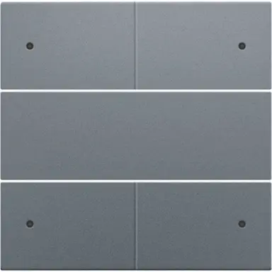 Niko 220-40150 afwerkingsset voor 4 voudige potentiaalvrije drukknop 24 V met LED's blue grey coated