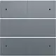 Niko 220-40150 afwerkingsset voor 4 voudige potentiaalvrije drukknop 24 V met LED's blue grey coated