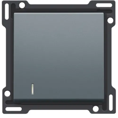 Niko 220-60005 schakelwip enkelvoudig met controlevenster blue grey coated