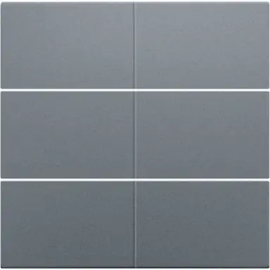 Niko 220-60050 afwerkingsset voor 6-voudige potentiaalvrije drukknop 24 V blue grey coated