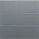 Niko 220-60050 afwerkingsset voor 6-voudige potentiaalvrije drukknop 24 V blue grey coated